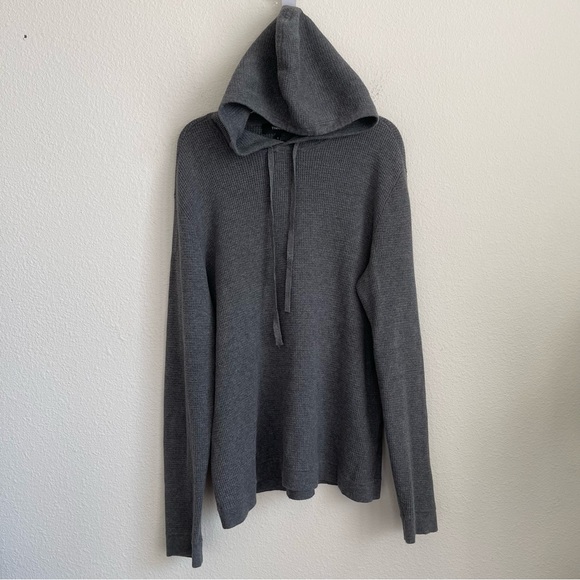 Theory Waffle Cotton Pullover Hoodie - Picture 1 of 6